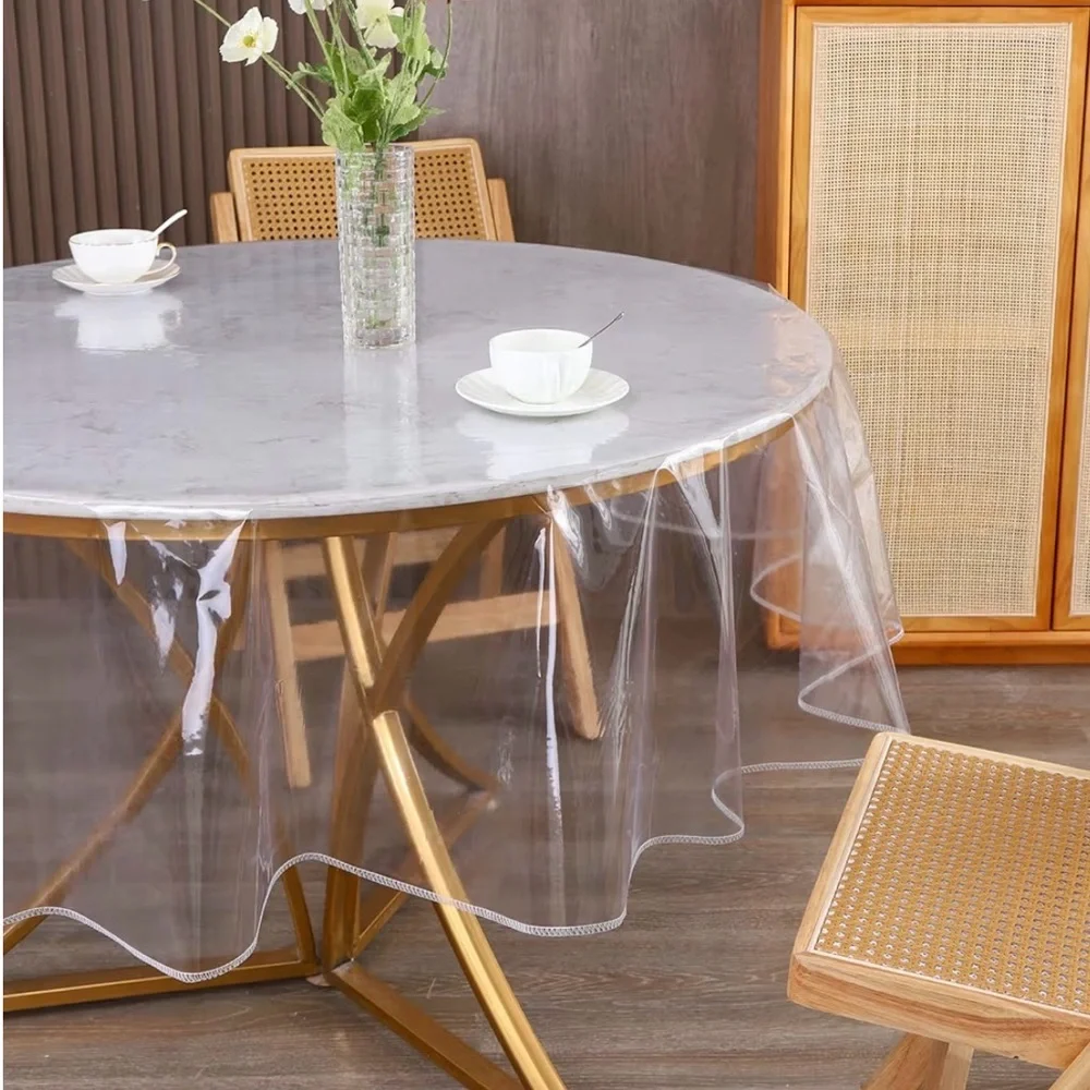 Plastic Tablecloth 48” Round New!